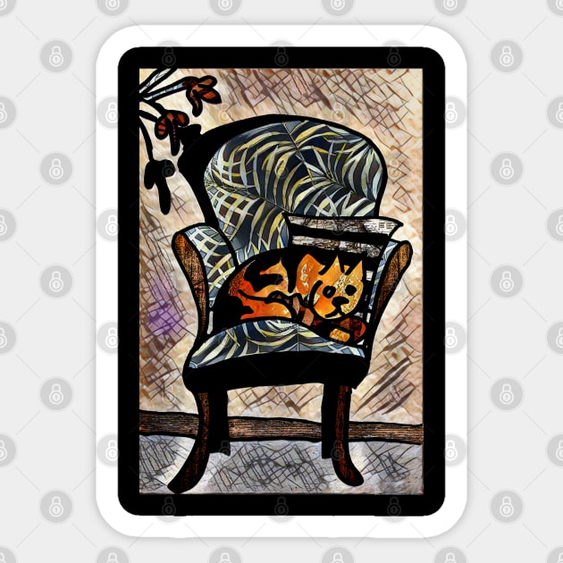 The Cat Chair Sticker by ImpArtbyTorg